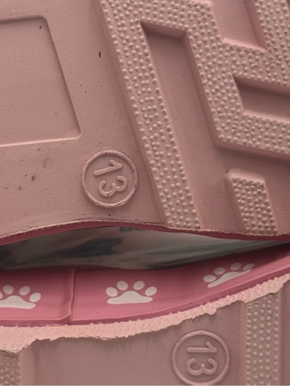 NWT Pink Waterproof Cat Rain Boots Size 13